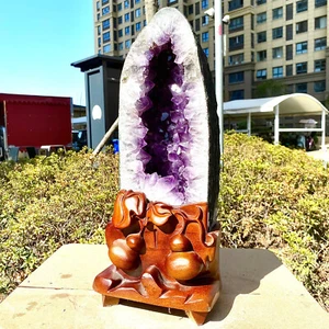 28.6LB Natural Brazilian Amethyst Crystal Cave Stone Cluster Quartz  Geode Heali - Picture 1 of 12