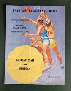 Vintage 1952 Spartan Basketball News Game Program ~ Michigan State vs Michigan - Picture 1 of 11