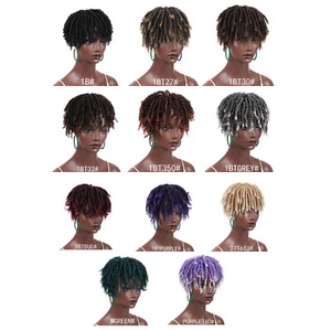 Pelucas de rastas para mujer peluca corta pelucas rizadas 1 pieza diseño anti-desprendimiento duradero - Imagen 1 de 40