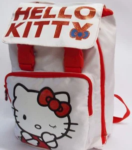 ZAINO ESTENSIBILE HELLO KITTY PAPILLON BIANCO ROSSO SCUOLA tempo libero - Imagen 1 de 1