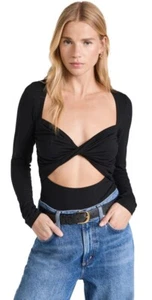 $118 Reformation Aero Knit Top | Black | Medium - Picture 1 of 16
