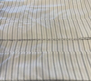 South Point King Size Blue White Ticking Stripes Polyester Pillowcase Set Of 2 - Picture 1 of 6