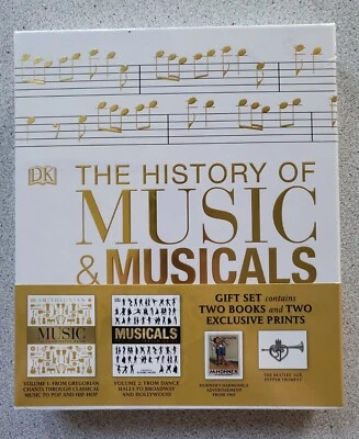 NEW! The History of Music & Musicals 2 Books & 2 Prints Gift Set for Collectors - Image 1 of 4