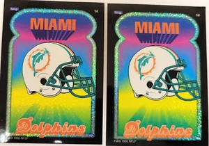 Miami Dolphins - Set of 2 Stickers, New (2.5" x 3.5") - Picture 1 of 1