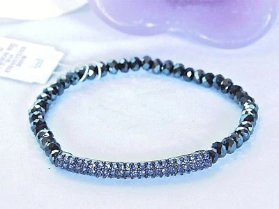 Lia Sophia «IONIZE» эластичный браслет, танзанит синий, вырезать кристаллы, новый с Ярлыками - Изображение 1 из 4