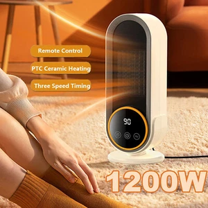 1200W Electric Ceramic Space Heater Mini Fan Room Adjustable Thermostat Portable - Picture 1 of 20