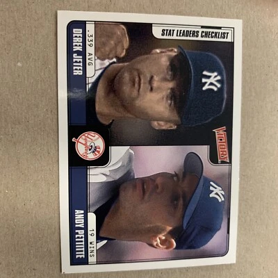 2001 Upper Deck Victory Derek Jeter Andy Pettitte Stat Leaders Card #255 - Image 1 of 2