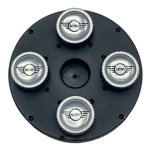 Genuine MINI Cooper Emblem Logo Silver Tire Valve Stem Caps Set of 4 New - Picture 1 of 11