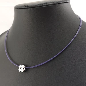 ⭐ Pierre Lang Halskette Collier Anhänger Strick Kette Perle Magnet Silber 186 ⭐ - Bild 1 von 3