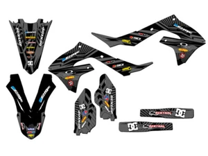 2022 KX 450 SR MAYHEM Black Senge Graphics Kit Compatible with Kawasaki - Picture 1 of 10