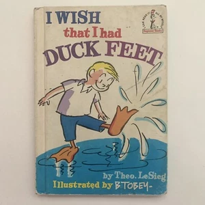 Vintage 1965 I Wish That I Had Duck Feet 1st Edition Book Club Theo. LeSieg Book - Picture 1 of 24