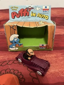Puffi In Auto - Gargamella - Die-Cast Metal Esci 1983 - Foto 1 di 3