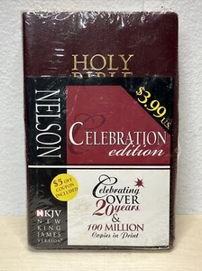 Holy Bible Celebration Edition NKJV Nelson 412RAN Word Of Christ In Red - Imagen 1 de 6