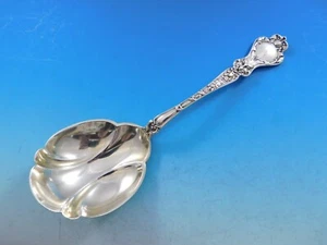 Nuremburg by Alvin Sterling Silver Berry Spoon 8 1/2" Vintage Flatware Server - Picture 1 of 4