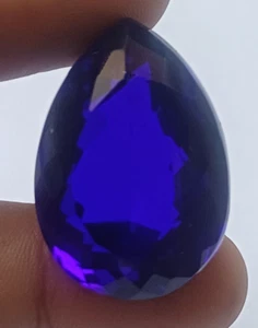 Large Blue Tanzanite 77.35 Ct. Pear Cut Loose Gemstone for Ring Pendant Bracelet - Picture 1 of 7