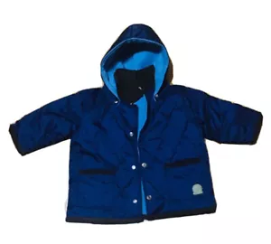 First Impressions Outerwear Blue Baby Coat With Detachable Hood 18m NWT New - Picture 1 of 9