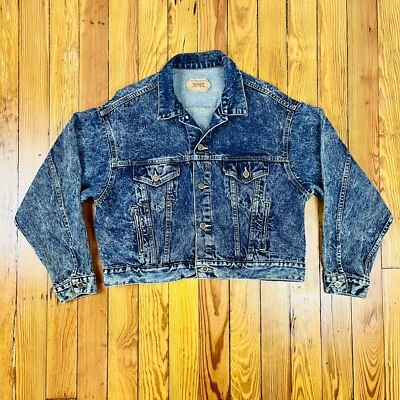 Vintage Levis Jean Jacket XL 70508-0227 Acid Wash Trucker Denim MADE IN USA - Image 1 of 4