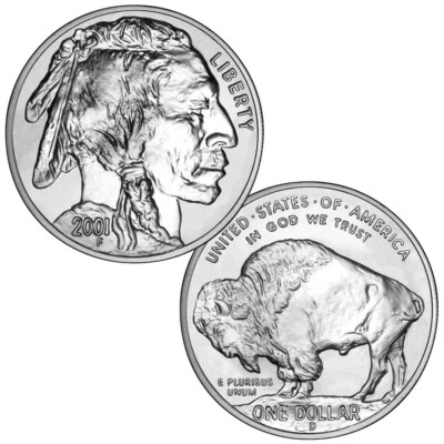 (1) 2001 D American Buffalo $1 Commemorative MS/UNC Silver Dollar (CAPSULE ONLY) - Image 1 of 3
