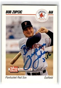 1992 SkyBox AAA Bob Zupcic Autografo Pawtucket Red Sox #172 - Foto 1 di 2
