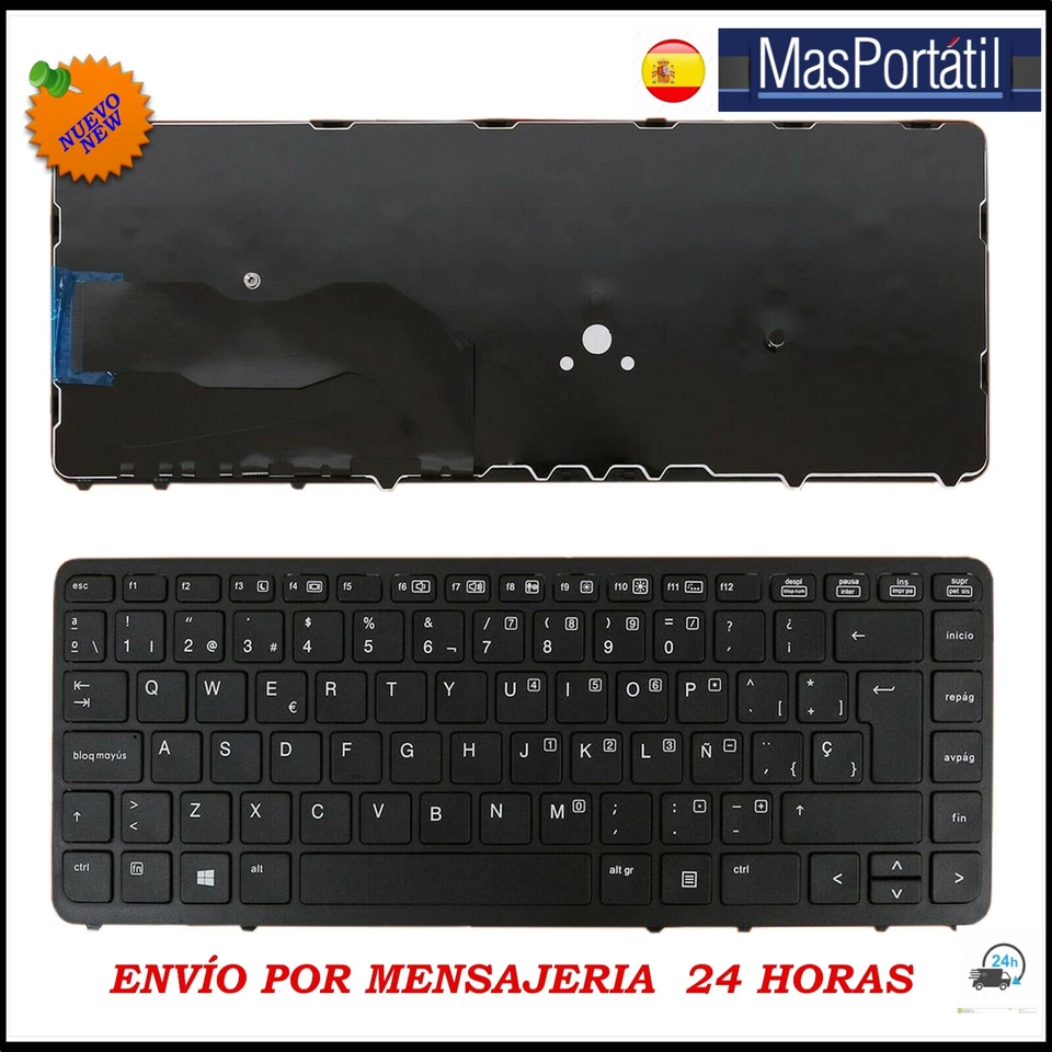 TECLADO ESPAÑOL NUEVO PORTATIL HP ELITEBOOK 840 G1 SERIES 730794-071 TEC25