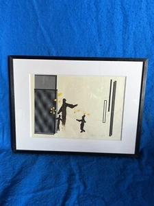 modernes Acryl-Druck Gemälde Gemälde "Artisten" monogrammiert  datiert Signiert - Bild 1 von 7