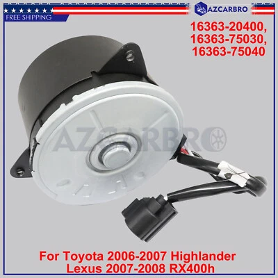 For TOYOTA 2006-07 HIGHLANDER LEXUS 2007-08 RX400h COOLING FAN MOTOR 16363-20400 — 第 1/4 张图片