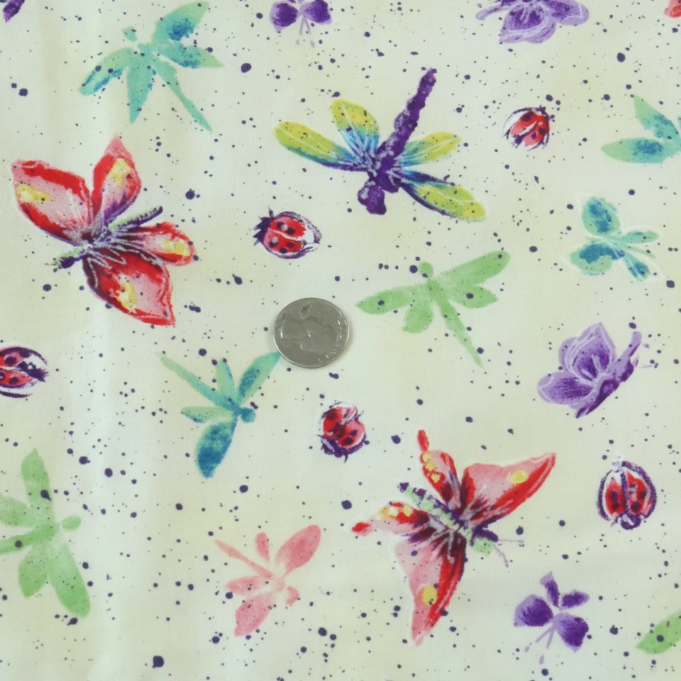 2.6 岁迈克尔·米勒棉织物蝴蝶蜻蜓新奇幻想 — 第 1/4 张图片