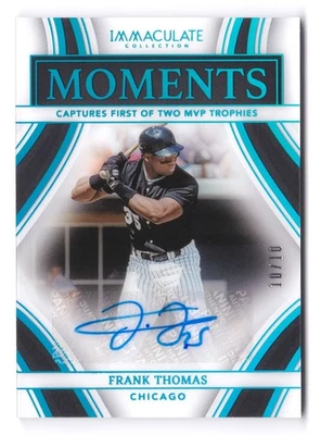2023 Panini Immaculate Frank Thomas Auto #IM-FT Moments Autograph #10/10 HOF - Image 1 of 2