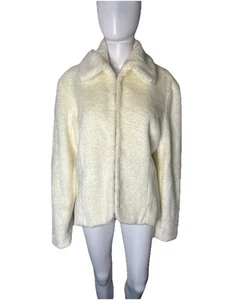 Metro Style Sherpa Teddy Coat Women’s XL Natural White Cozy Jacket - Picture 1 of 9