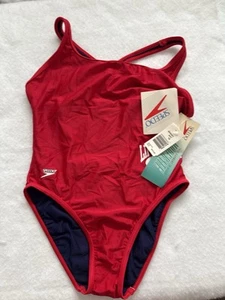 Speedo Traje De Baño Mujer Talla 16 Rojo Salvavidas Tanque Estilo Playa Costa Vacaciones - Imagen 1 de 9