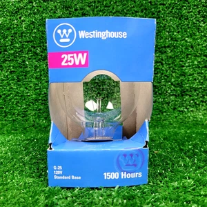 Westinghouse 25 Watt 120V G25 Globe Medium Base E26 Vanity Clear Bulb 25w 3 Inch - Picture 1 of 6