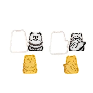 1 Set Cartoon Cats Shape Baking Molds Plastic Texture for Sweet Treat and Gift - Picture 1 of 10