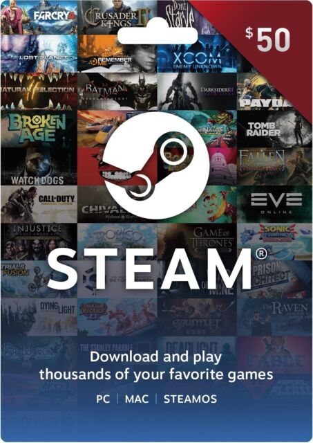 Gift Card STEAM: 50 Reais em créditos - Cartão Presente Digital