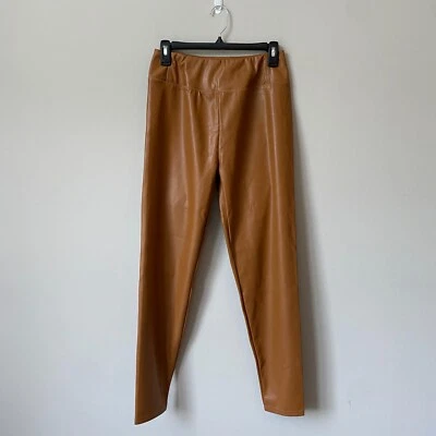 GIBSONLOOK Women's Size Medium Gigi Essential Faux Leather Camel Leggings Pants - Image 1 of 4