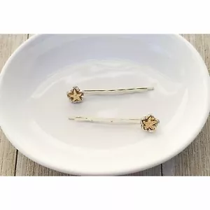Gold Starfish Hair Pins, Beach Hair Pins, Silver Hair Pins, Sea Shell Bobby Pins - Picture 1 of 5