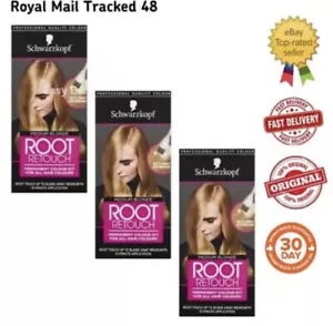 3x Schwarzkopf Root Retouch Permanent Hair Colour Kit | Medium Blonde - Picture 1 of 4