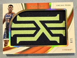 2019 Panini Immaculate Collegiate De'Andre Hunter RC Sneak Peek Shoe Patch 1/8 - Picture 1 of 14