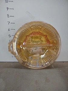Indiana Carnival Glas geteilt Relish Tablett Schale Vintage Ringelblume, Killarney - Bild 1 von 6
