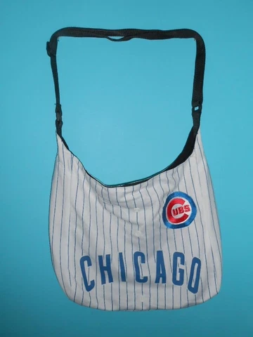 Too Cute! New Licensed MLB Chicago Cubs Pinstripe Tote Bag Purse B152 Cover