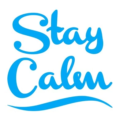 Stay Calm Sticker - Relax Words Phrases Decal - Choose Color Size - Image 1 of 2