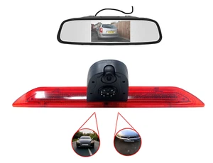 Brake Light Dual Rear View Reverse Camera Fits Ford Transit 2014 + 4.3" Monitor - Picture 1 of 18