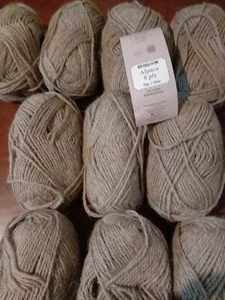 10 Balls Of Heirloom Alpaca 8 Ply Colour Taupe - Picture 1 of 4