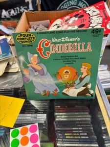 4 Complete Songs Cinderella Walt Disney 45 rpm Disneyland VG+ soundtrack kid's - Picture 1 of 4
