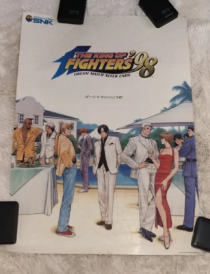 Póster promocional japonés King of Fighters 1998 SNK Neo Geo AES MVS B2 DC Foto 1 de 4