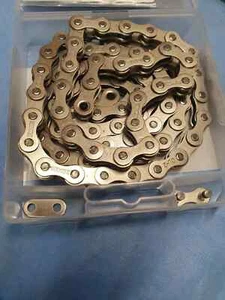 RALEIGH CHOPPER BRAND NEW SHINEY 'SILVER COLOURED' CHAIN for CHOPPER RESTORATION - Picture 1 of 2