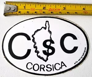 Vintage CSC CORSICA Island Corse France Sticker NOS Authentic - Foto 1 di 3