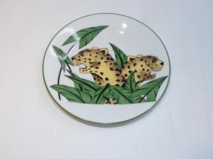 Philippe Deshoulieres Limoges Canape Plate, Leopard Image - Picture 1 of 3