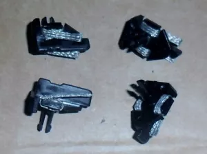 Scalextric 4 easyfit long stem car guide blades & braids - superb spare parts G - Picture 1 of 1