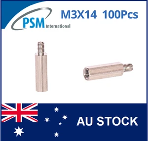 M3 X 14 PSM SPACER HEX MALE / FEMALE STAINLESS STEEL SPA02SSM314MM 100PCS - Picture 1 of 5