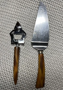 VTG 1960s Retro Bakelite(?) Can / Bottle Opener and Pie / Cake Server - Picture 1 of 11